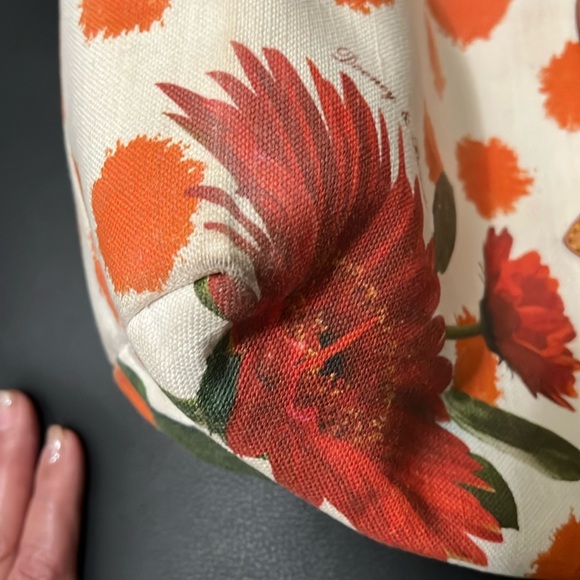 Dooney & Bourke Ltd Ed Zinnia Elegans Canvas & Leather Tote - Picture 4 of 10